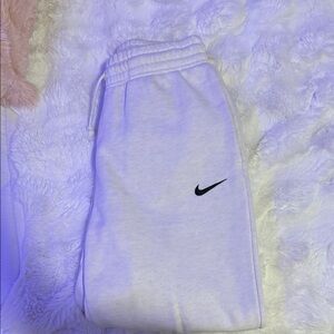 Nike Light Gray / White Sweatpants